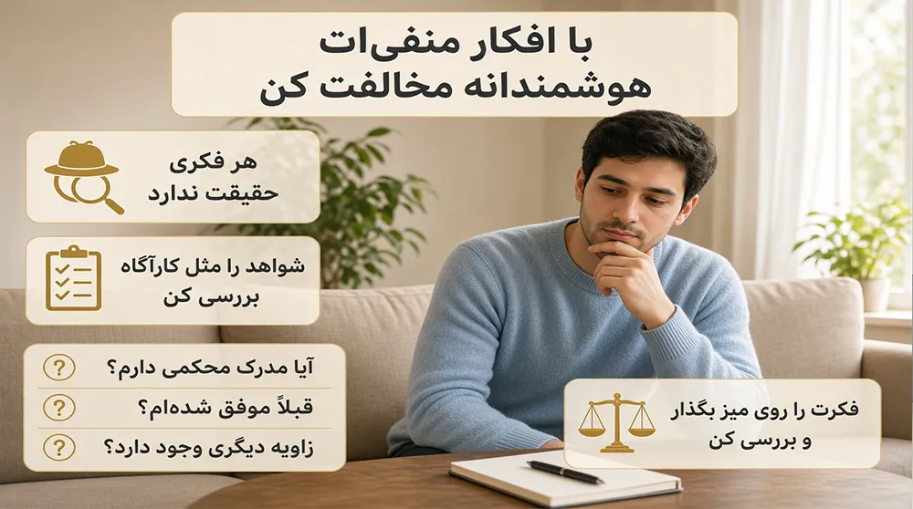 با افکار منفی‌ات هوشمندانه مخالفت کن