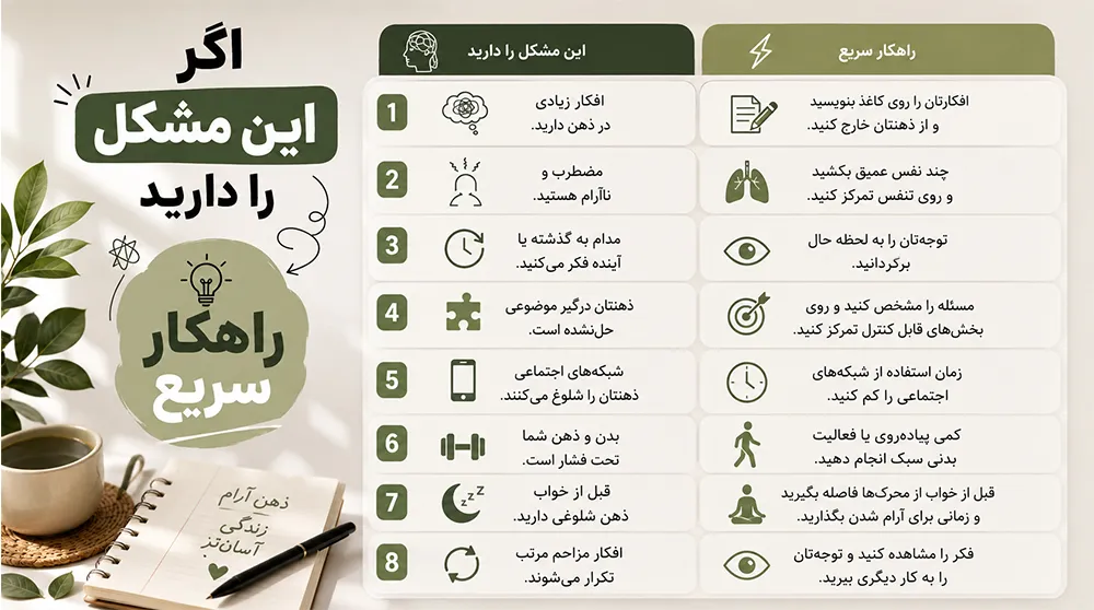 تکنیک آرام کردن ذهن