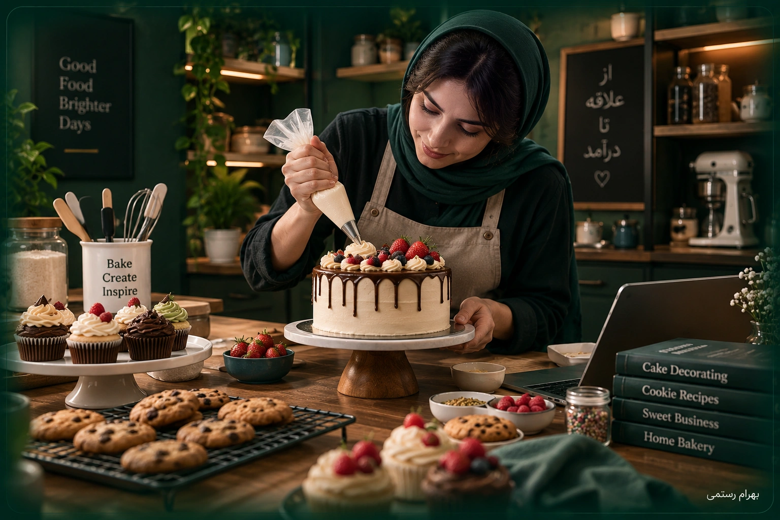 Warm Bakery Cake Decorating Studio