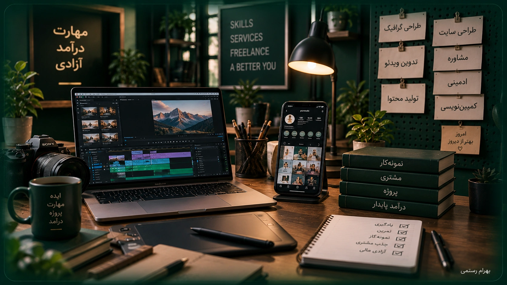 Moody Persian Creative Workspace