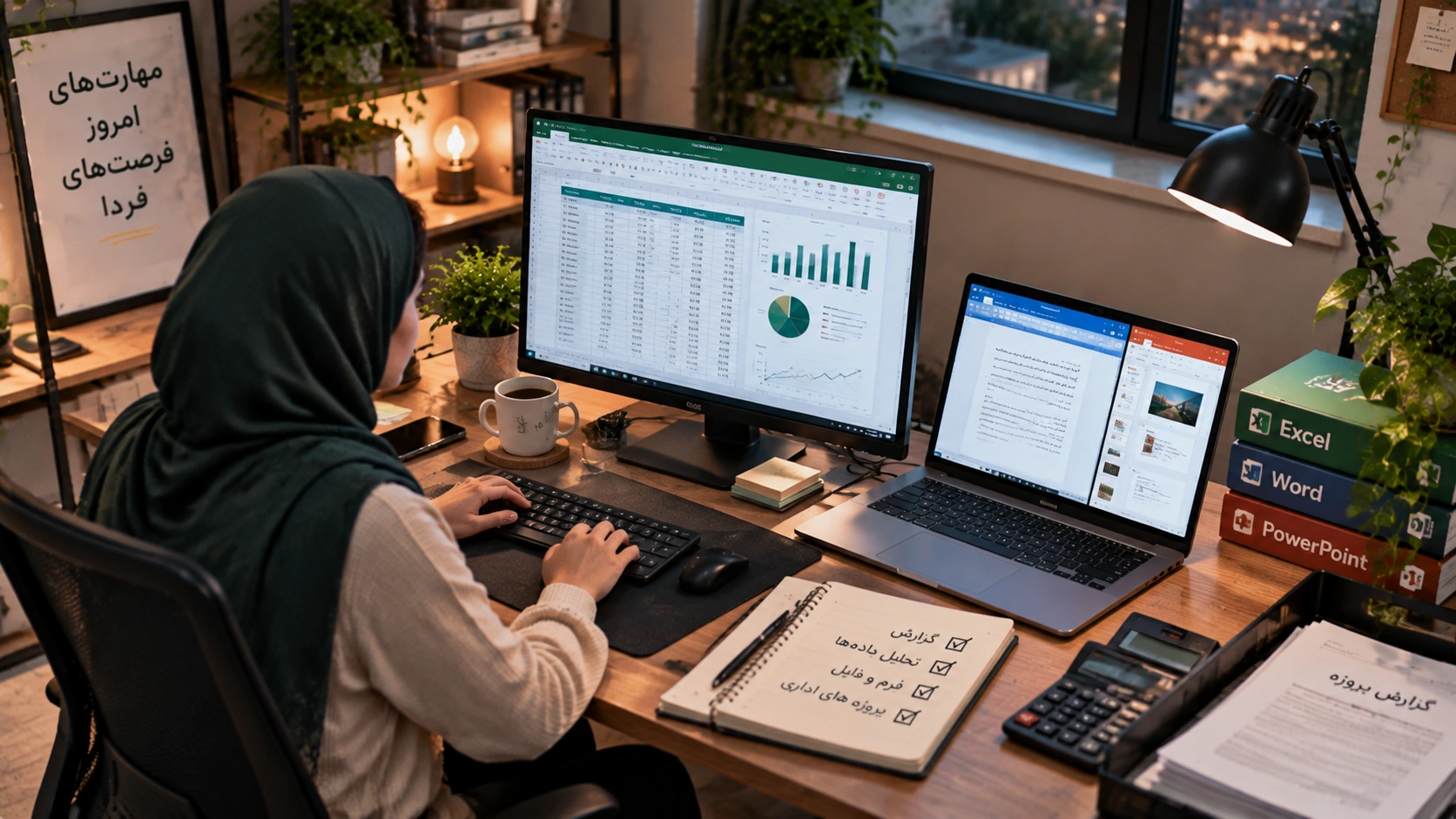 Cozy Evening Persian Home Office