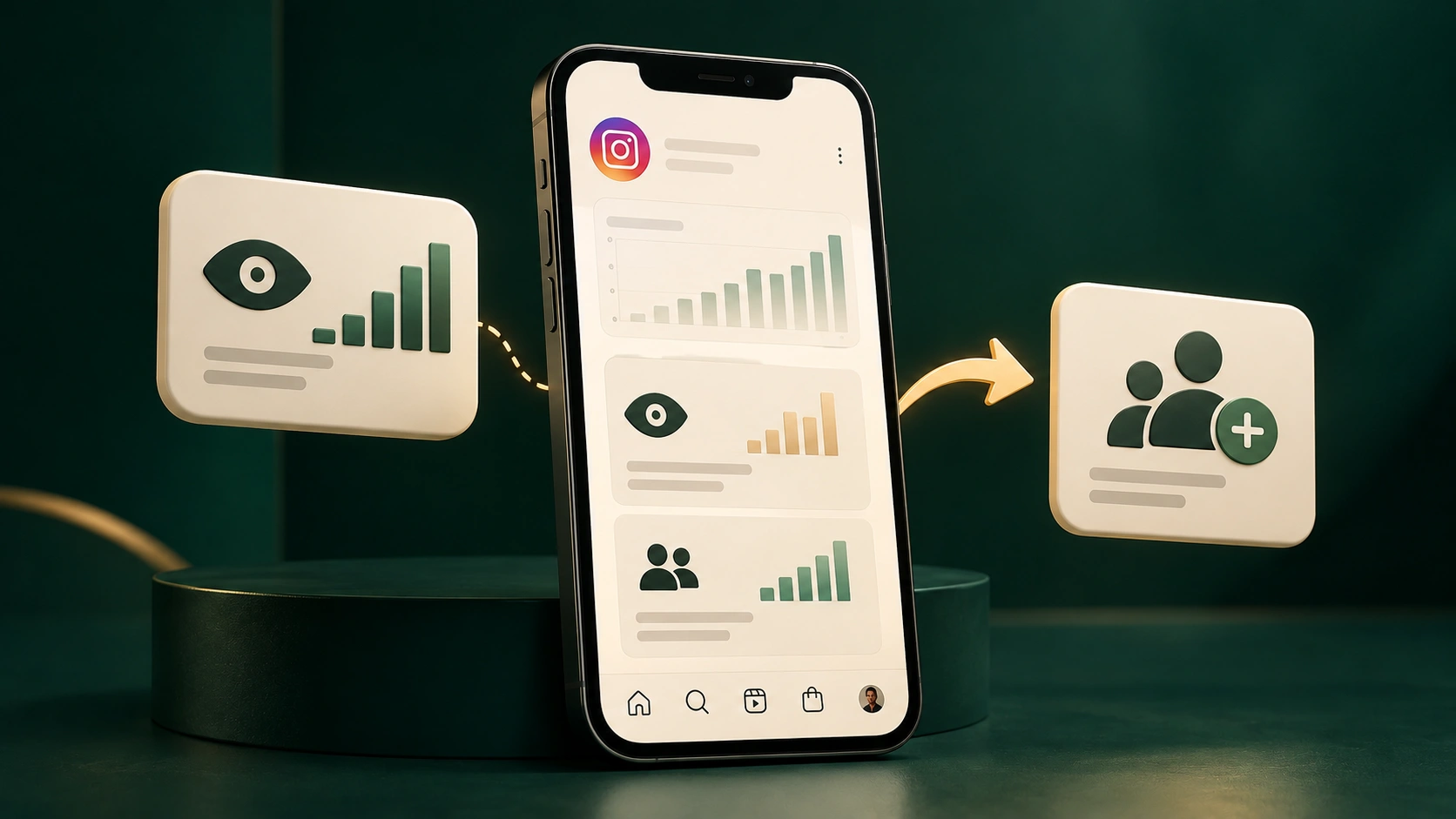 How to check the conversion rate of profile views to followers